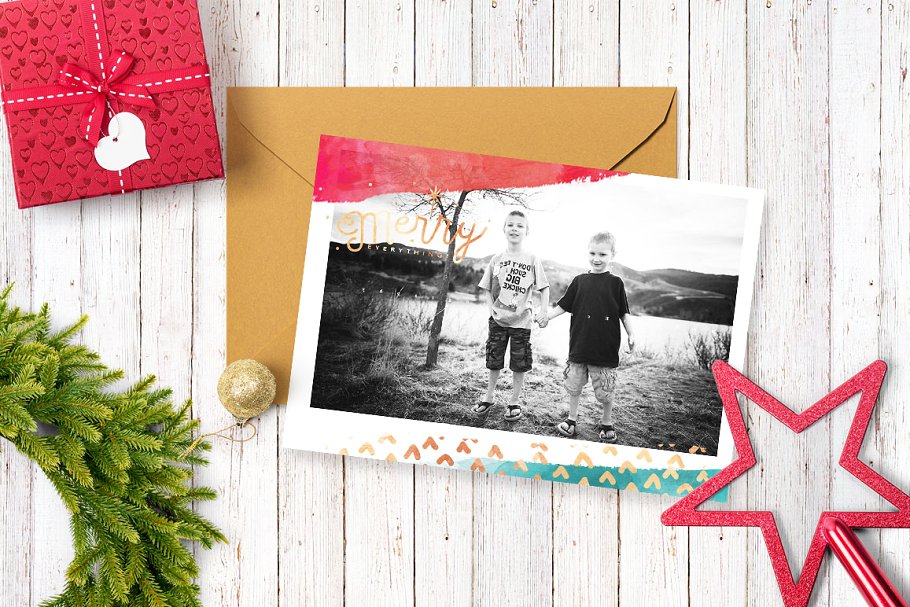 圣诞节贺卡设计模板合集 Design your own Christmas Cards插图(2)