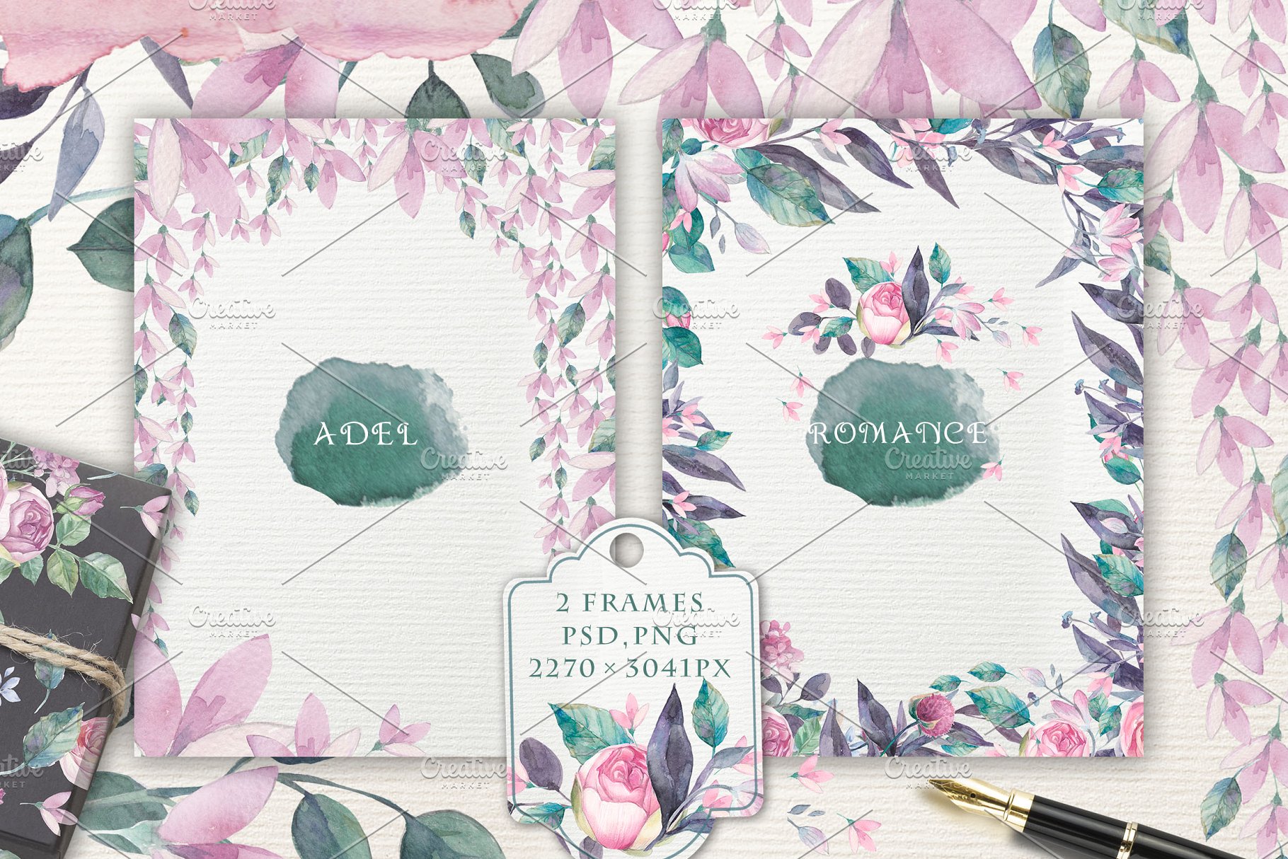 极力推荐：花园与玫瑰水彩设计元素包 The "GARDEN ROSES" set vol.3  [1.84GB]插图(1)