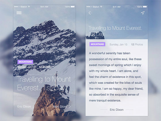 摄影博客 iOS App素材之家精选sketch素材