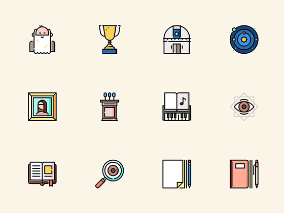 50 枚知识元素图标素材之家精选sketch素材