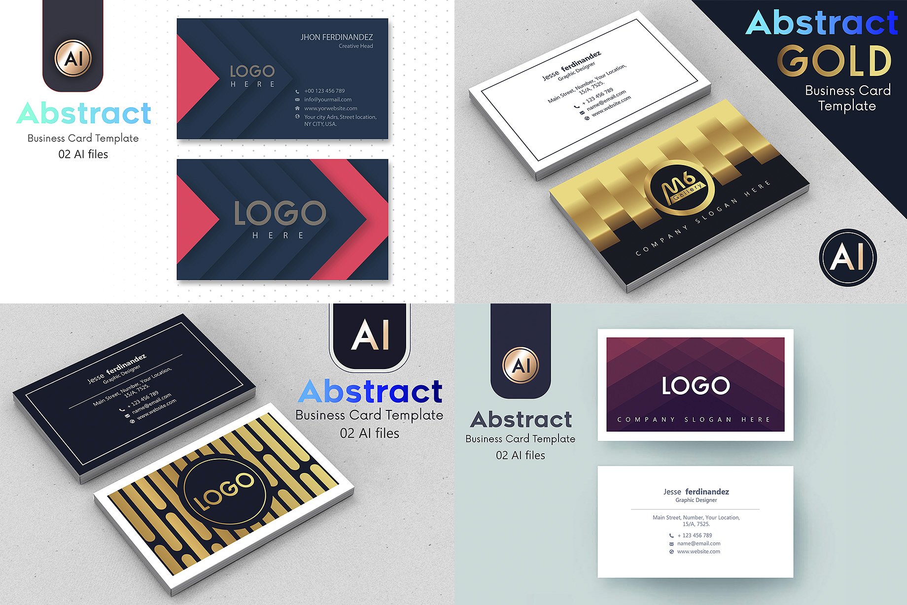 125个高品质的PSD和AI名片设计模板插图(3)