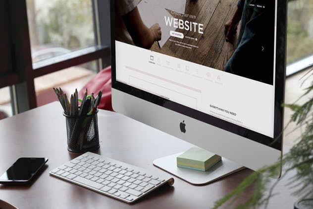 iMac一体机网站UI设计展示样机模板 iMac Screen Display Mock-Up插图(3)