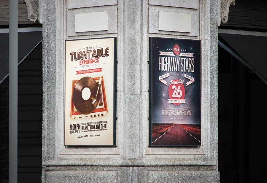 城市海报广告牌展示样机素材库精选模板 Urban Poster Billboard Mock-up插图(1)