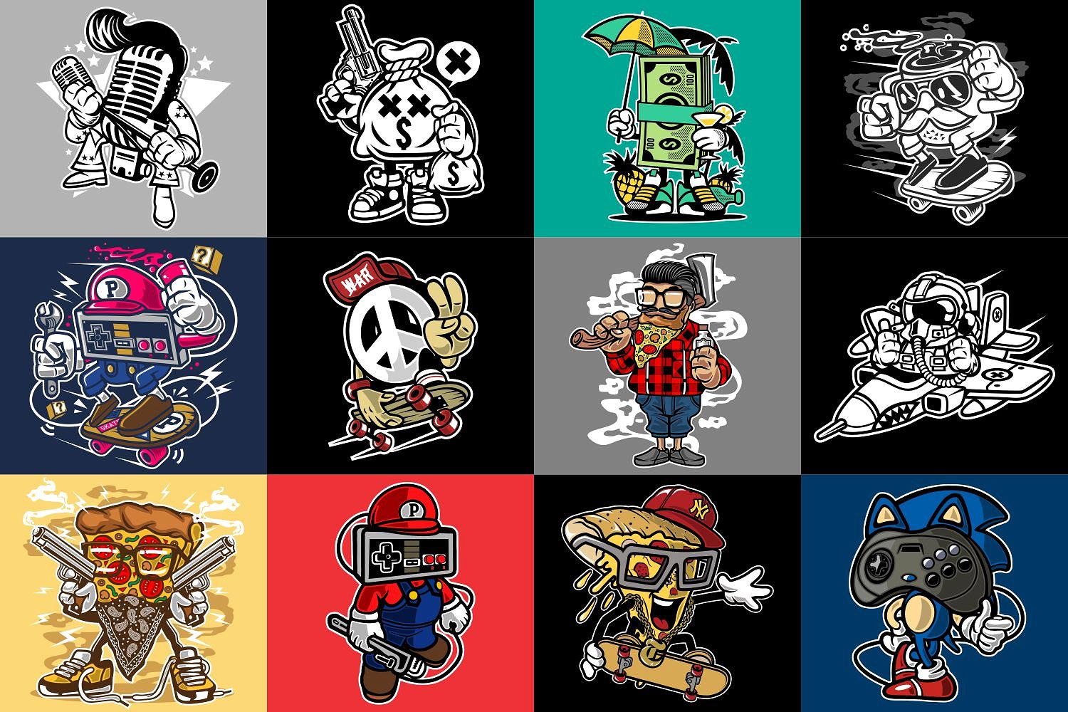 98幅特色手绘卡通矢量插图套装下载插图(10)