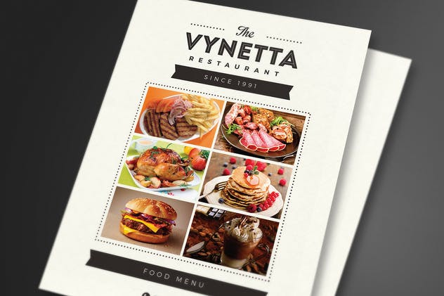 西餐厅菜单模板设计PSD素材 Simple Restaurant Food Menu Package插图(3)