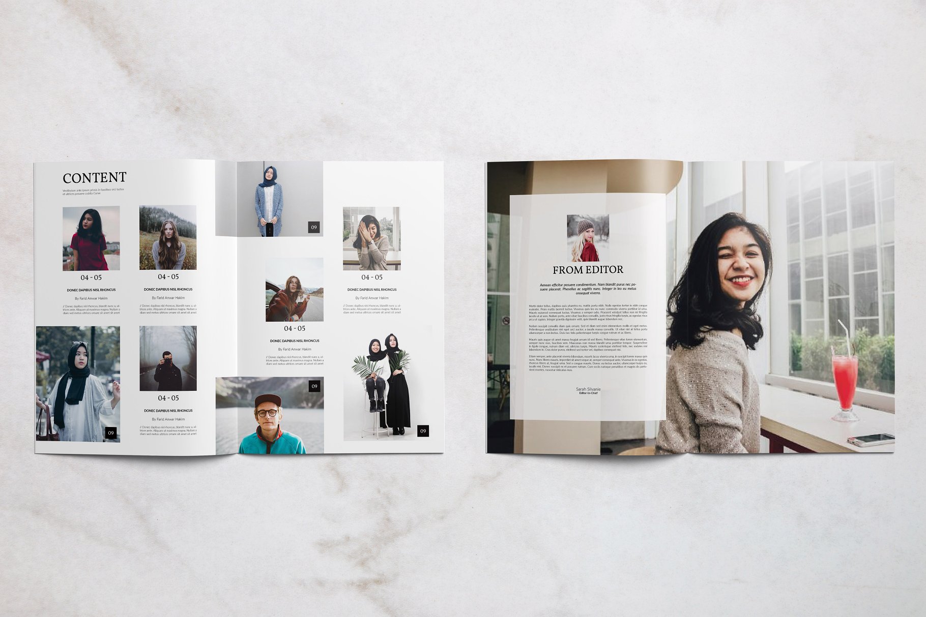 时装主题杂志模板 Discontent Magazine插图(3)