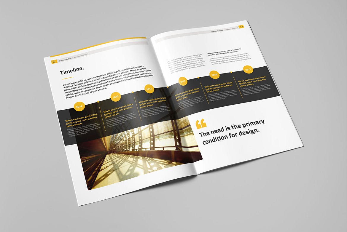 商务企业公司宣传竖版画册设计模板 Colorado Brochure插图(6)