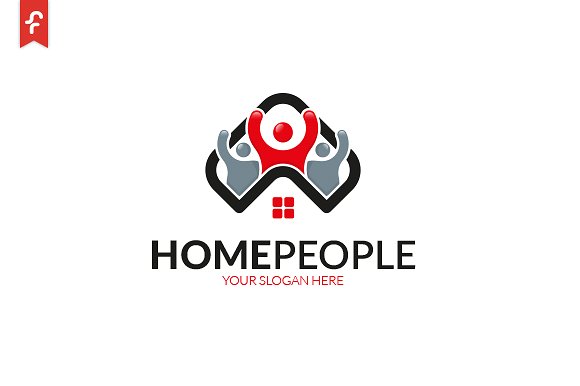 家庭主题Logo模板 Home People Logo插图(1)