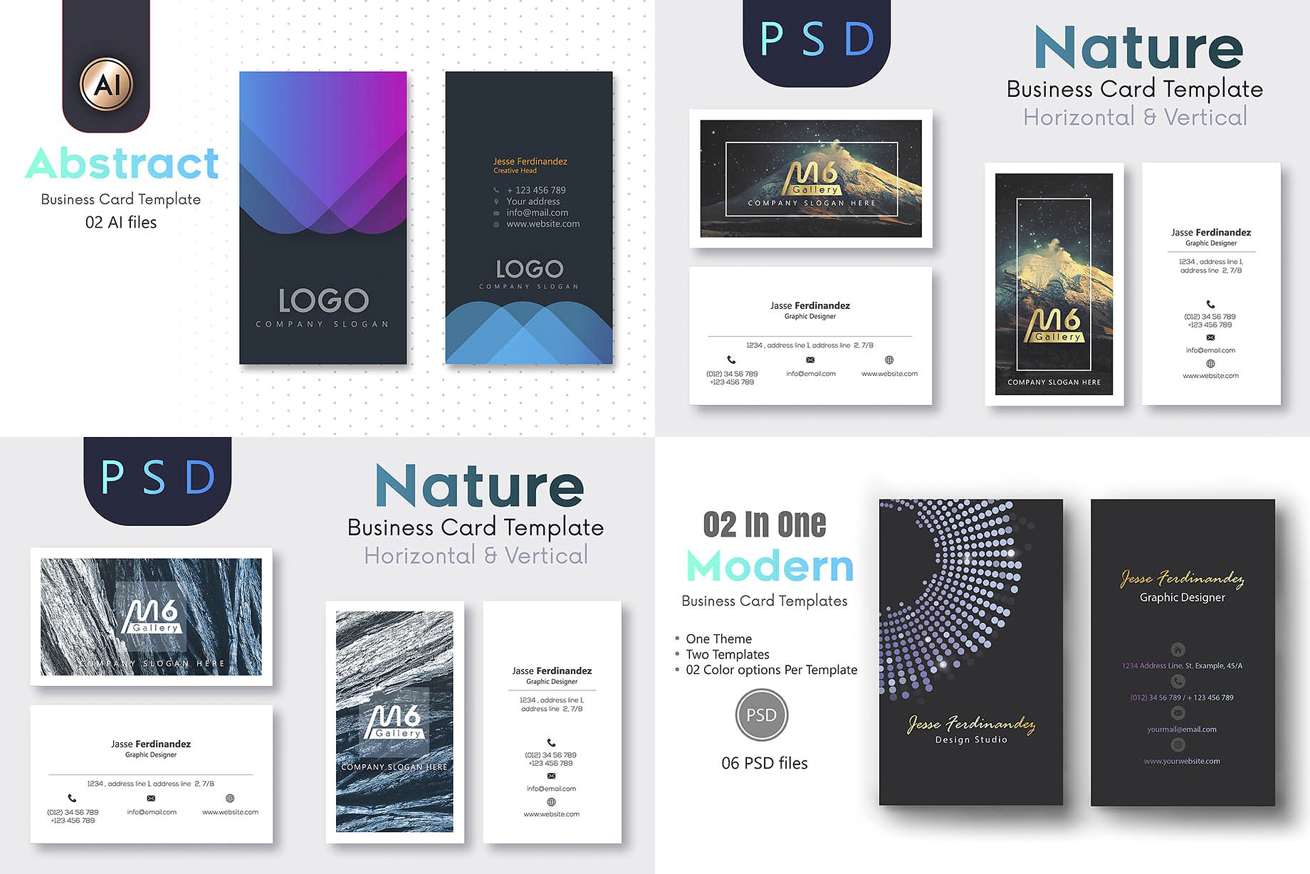 125个高品质的PSD和AI名片设计模板插图(10)
