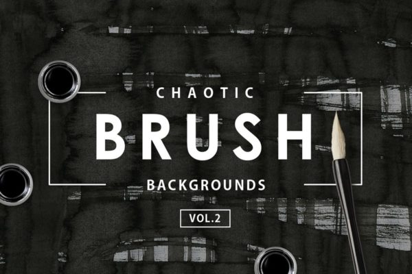 30种手工油墨颜料肌理纹理素材包v2 Chaotic Brush Backgrounds Vol.2