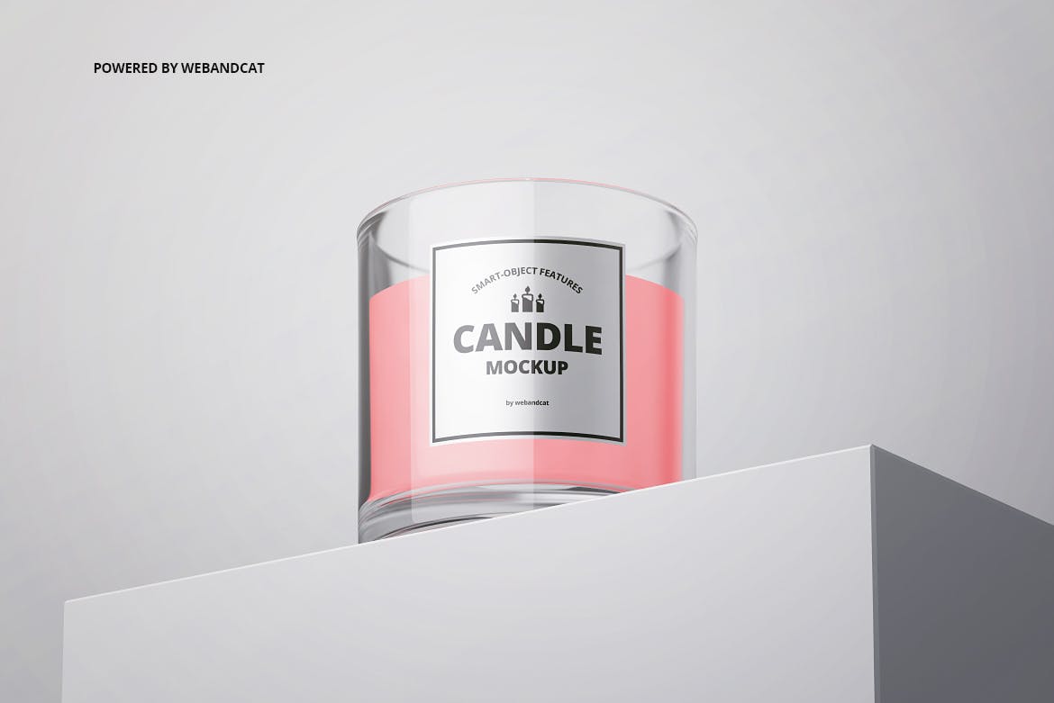 玻璃杯蜡烛设计样机模板 Candle in Glass Mock-up插图(4)