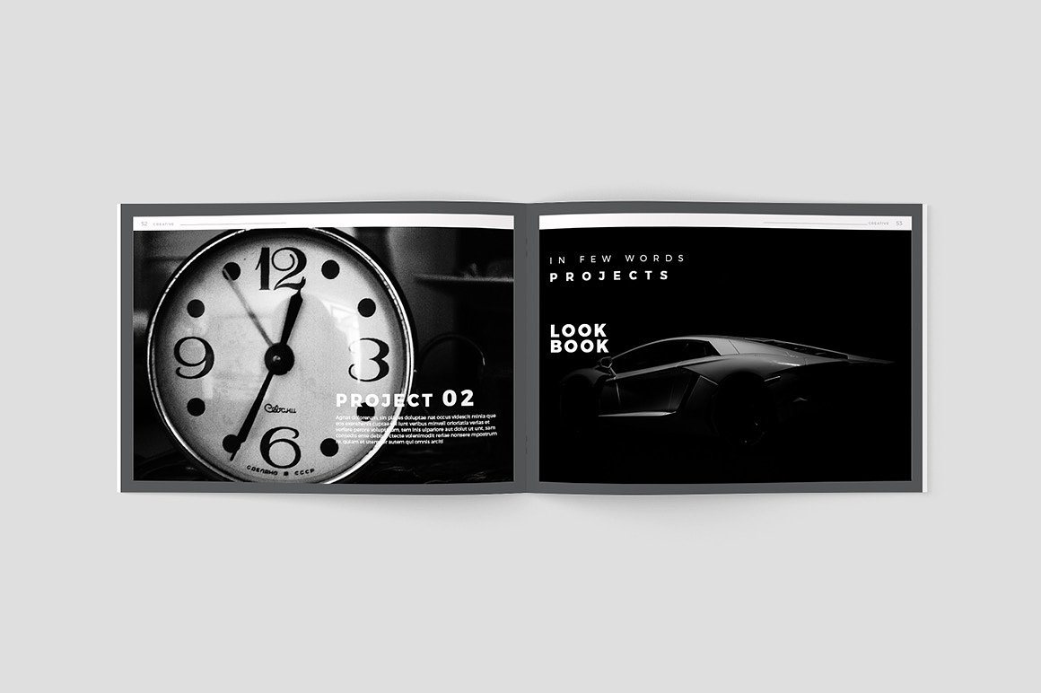创意极简的黑白色调杂志手册模板下载[indd]插图(25)