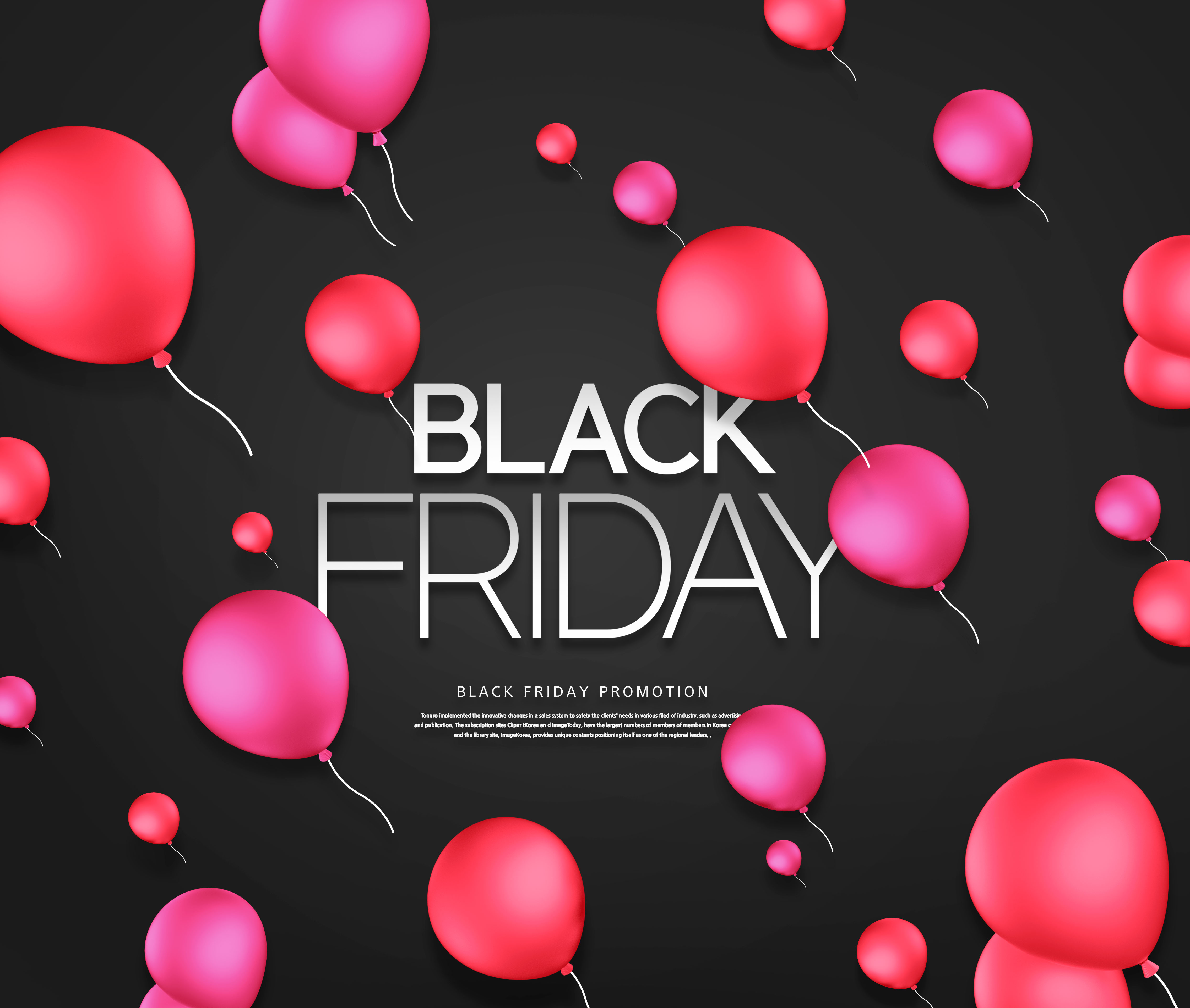 黑五海淘购物促销活动广告海报模板插图