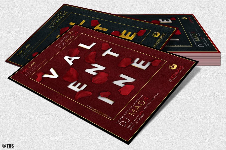 情人节主题活动传单海报模板 Valentines Day Flyer PSD V10插图(6)