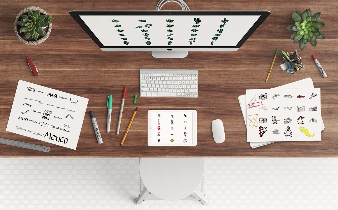 漂亮的墨西哥地图卡通插画矢量素材下载[ai,eps,png,jpg]插图(2)