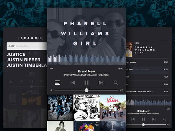 Audio Player UI素材之家精选sketch素材