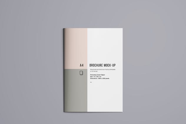 A4企业介绍宣传册样机模板 A4 Brochure Mockup插图(3)