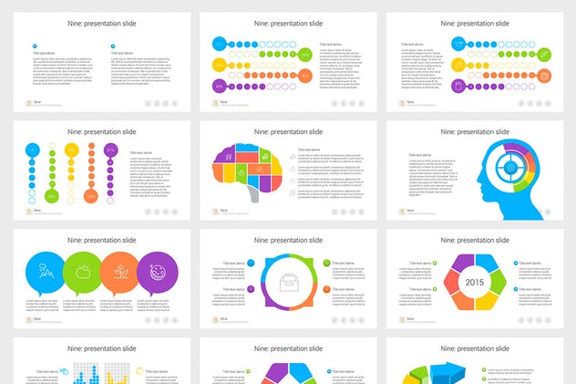 数据类信息图表通用幻灯片演示模板合集 Nine – Multipurpose PowerPoint Template插图(5)