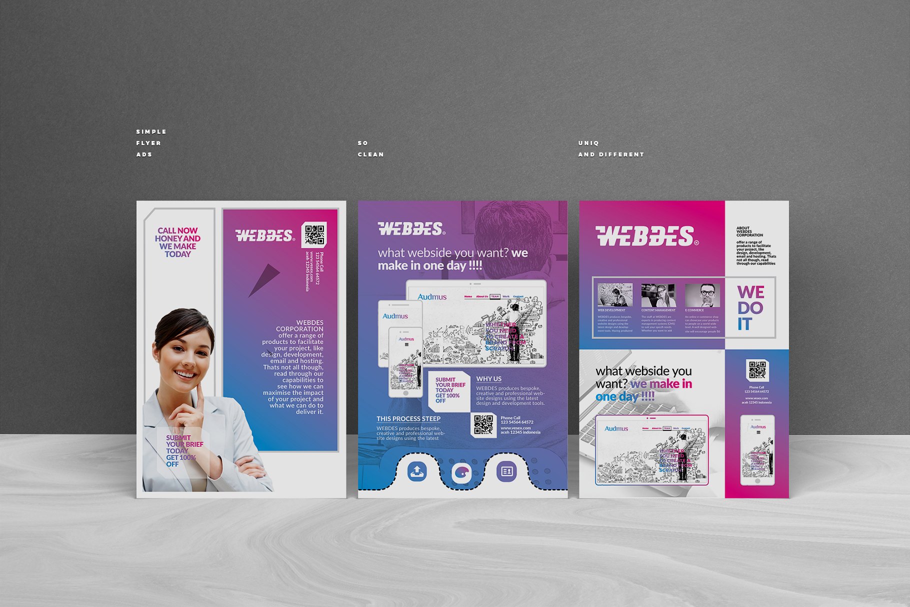 网站开发小程序开发服务企业宣传推广传单模板 Flyer插图(2)