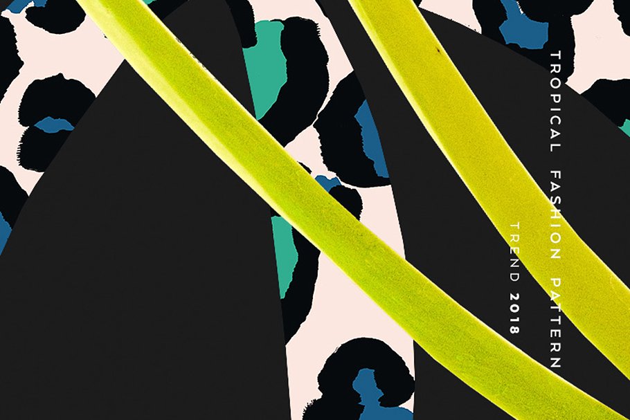 花卉绿叶无缝图案纹理 Seamless floral patterns with leaves插图(4)