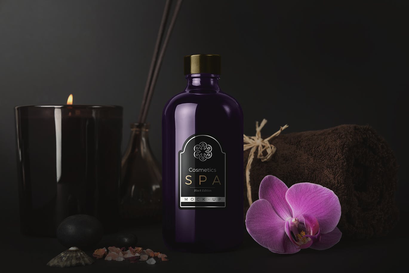 高品质的高端会所SPA化妆品样机展示模型mockups插图(7)