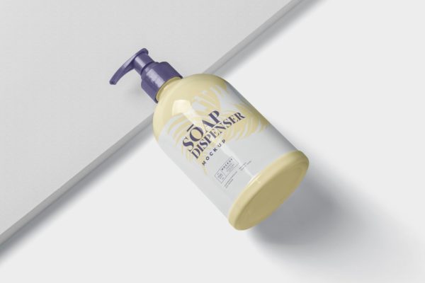 沐浴露洗发水按压瓶外观设计样机模板 Soap Dispenser Mockup – Big Size