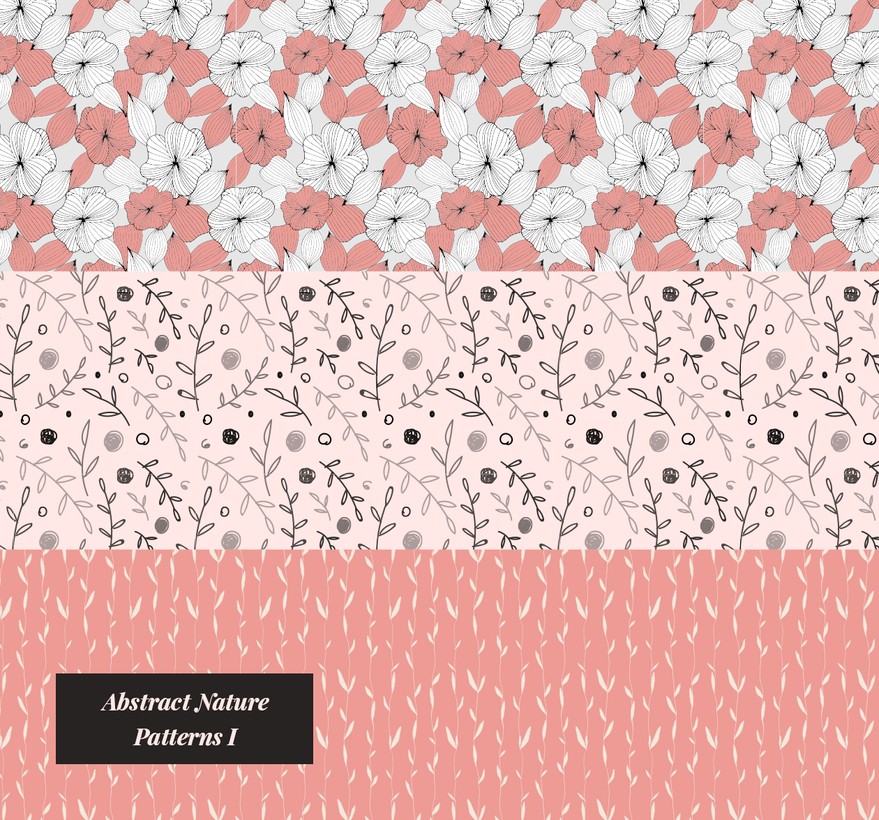 抽象大自然元素图案纹理素材 Abstract Nature Patterns插图