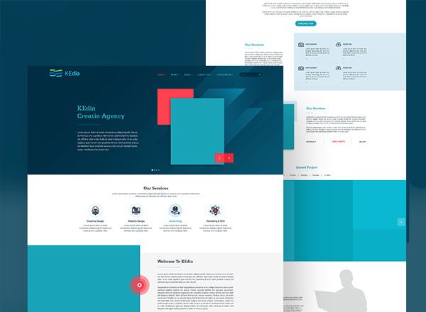 官方网站首页设计模板 Kedia Website Templates