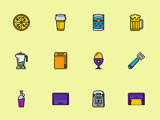 100 枚厨房元素图标素材之家精选sketch素材