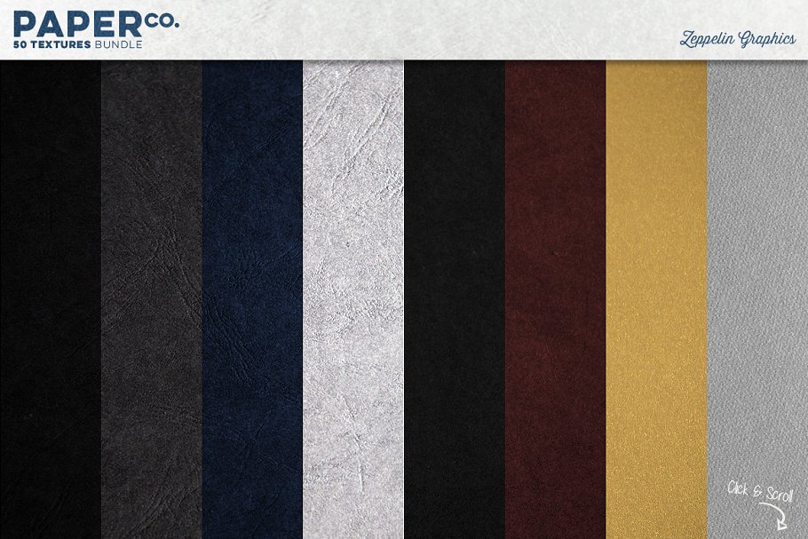 50款各种配色和材质纸张纹理 50 Paper Textures Set插图(2)