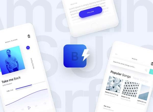 素材库下午茶：不一样的全功能电商资讯社交APP UI KITS下载[Sketch]