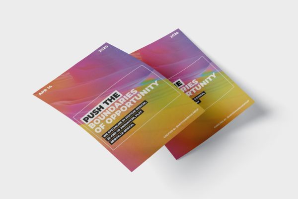 多彩艺术背景海报PSD素材素材库精选模板 Colorful Poster Template