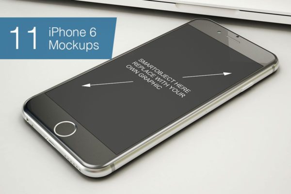 11个逼真的iphone设备样机模板 Phone Mockup – 11 Poses