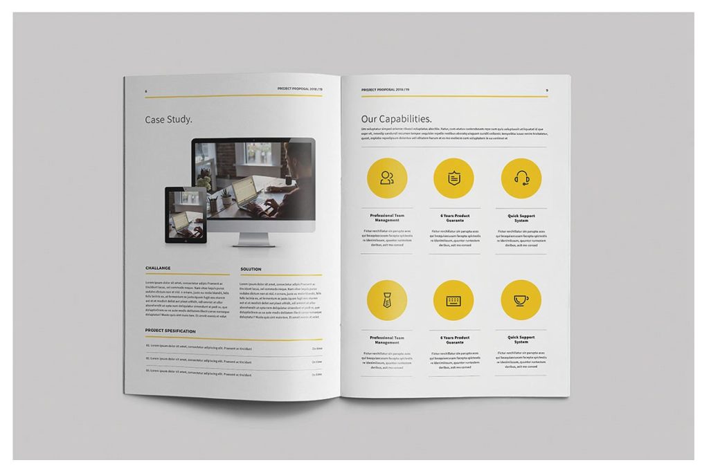 一款浅色系创意简洁画册下载[DOC, INDD]插图(6)