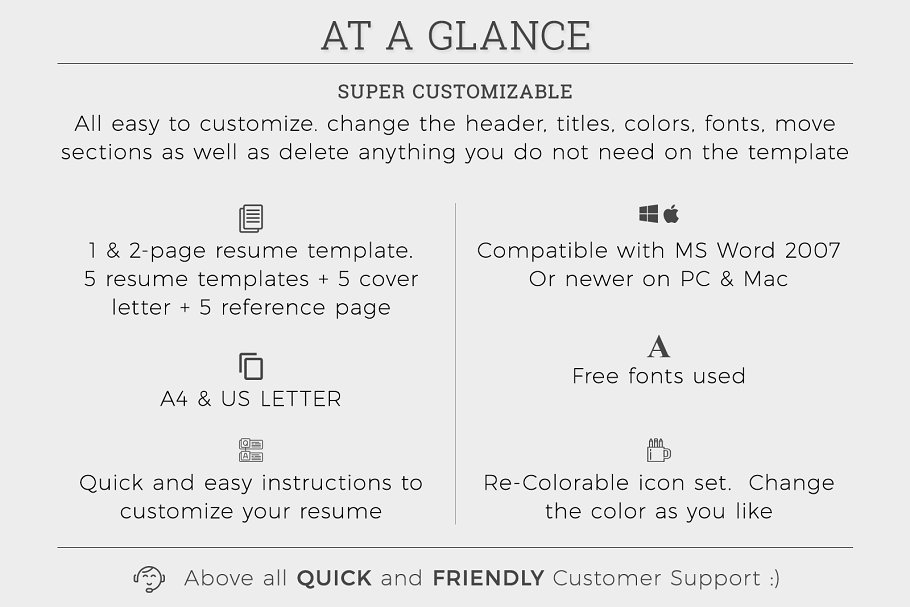 个人介绍/工作简历模板 Resume/CV Template插图(10)