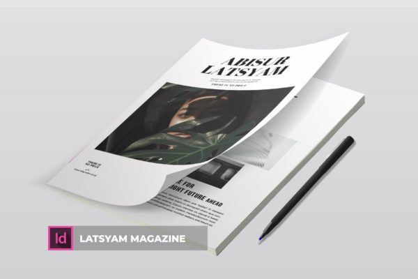 时尚主题素材库精选杂志版式设计INDD模板 Latsyam | Magazine Template