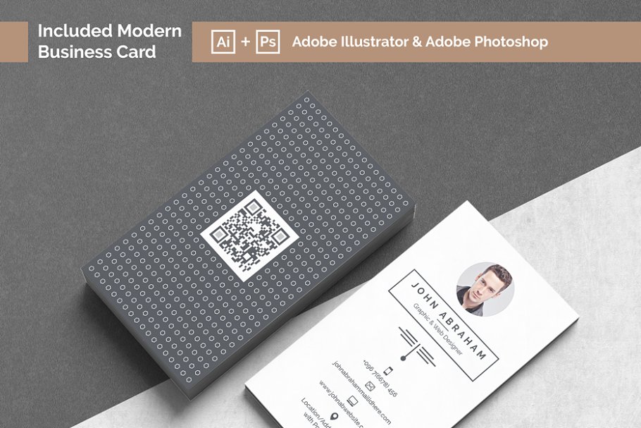 简约/专业的简历模板 John Abraham插图(3)