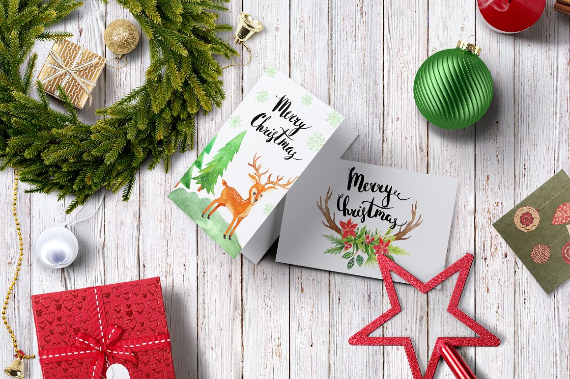 手绘可爱的冬季水彩素材合辑下载 BUNDLE Winter Hygge Watercolor Kit [png,jpg] 1.30 GB插图(18)