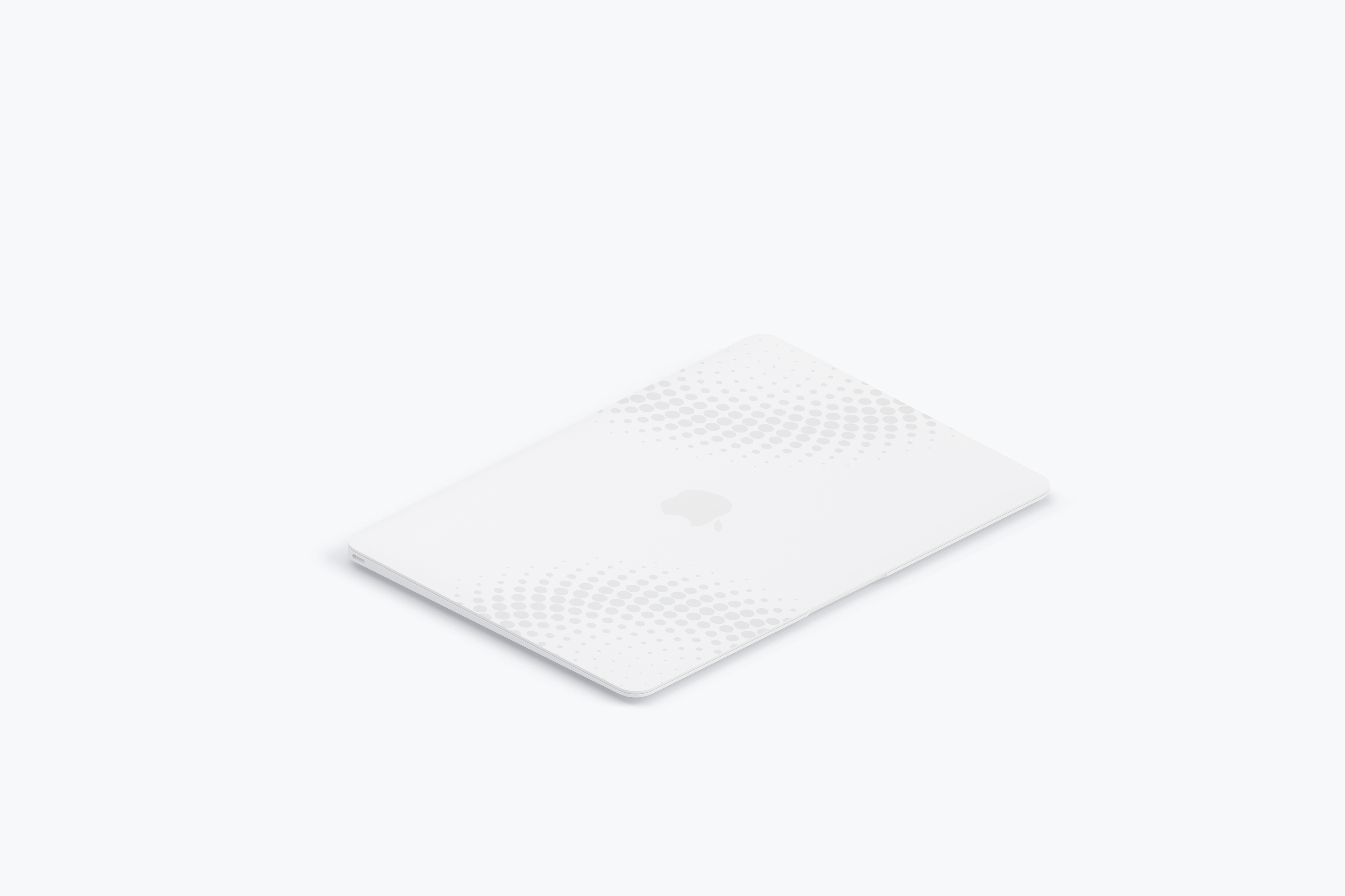 MacBook笔记本电脑右视图样机02 Clay MacBook Mockup, Isometric Right View 02插图