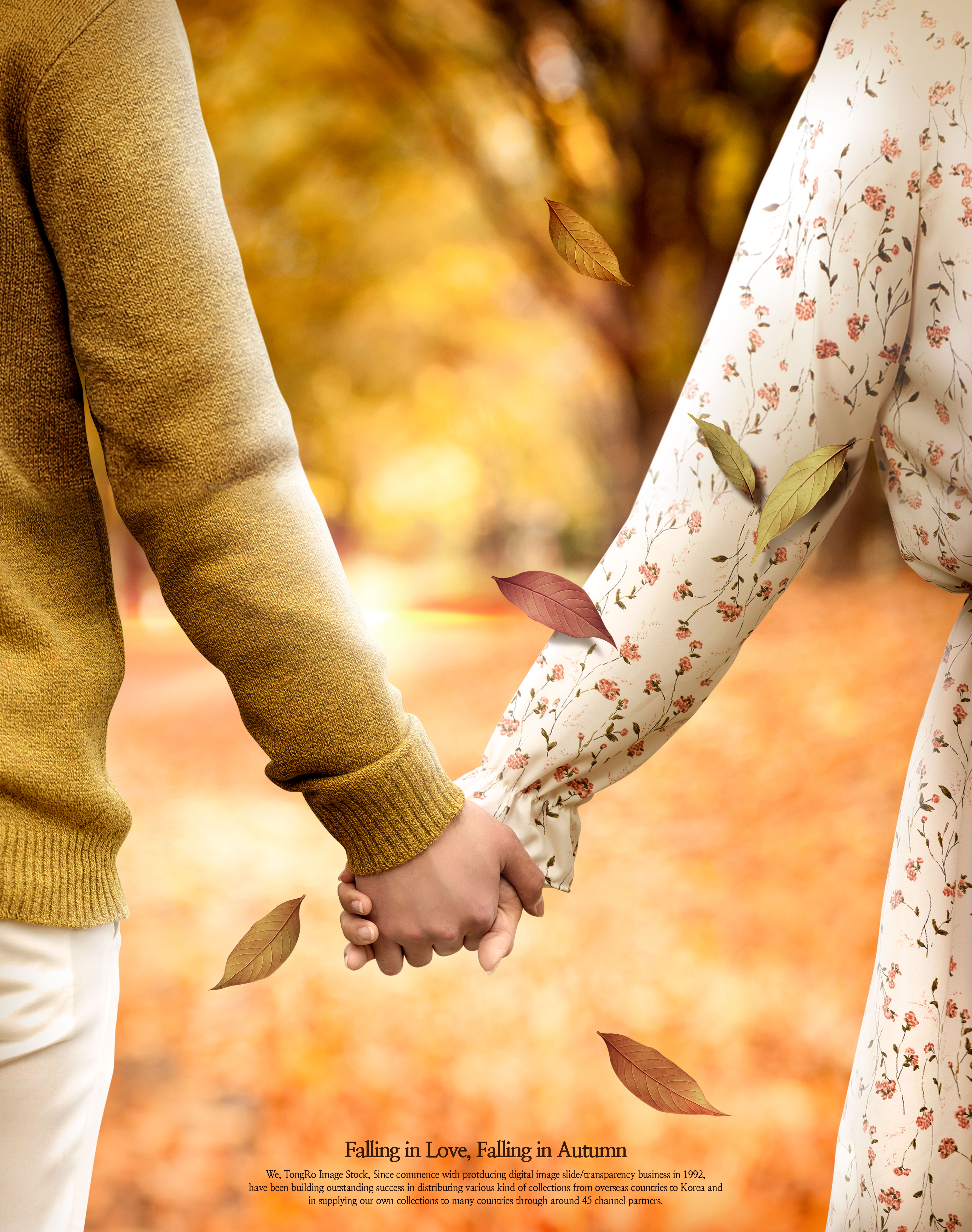 秋天浪漫爱情唯美背景海报图片素材[PSD]插图