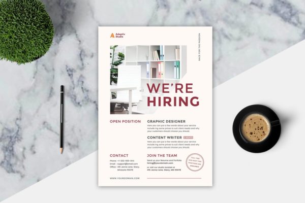 企业招聘海报传单设计模板 Recruitment Flyer