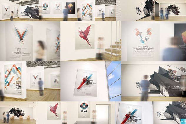 橱窗海报＆艺术墙画框样机 Poster and Art Wall Mockups插图(1)