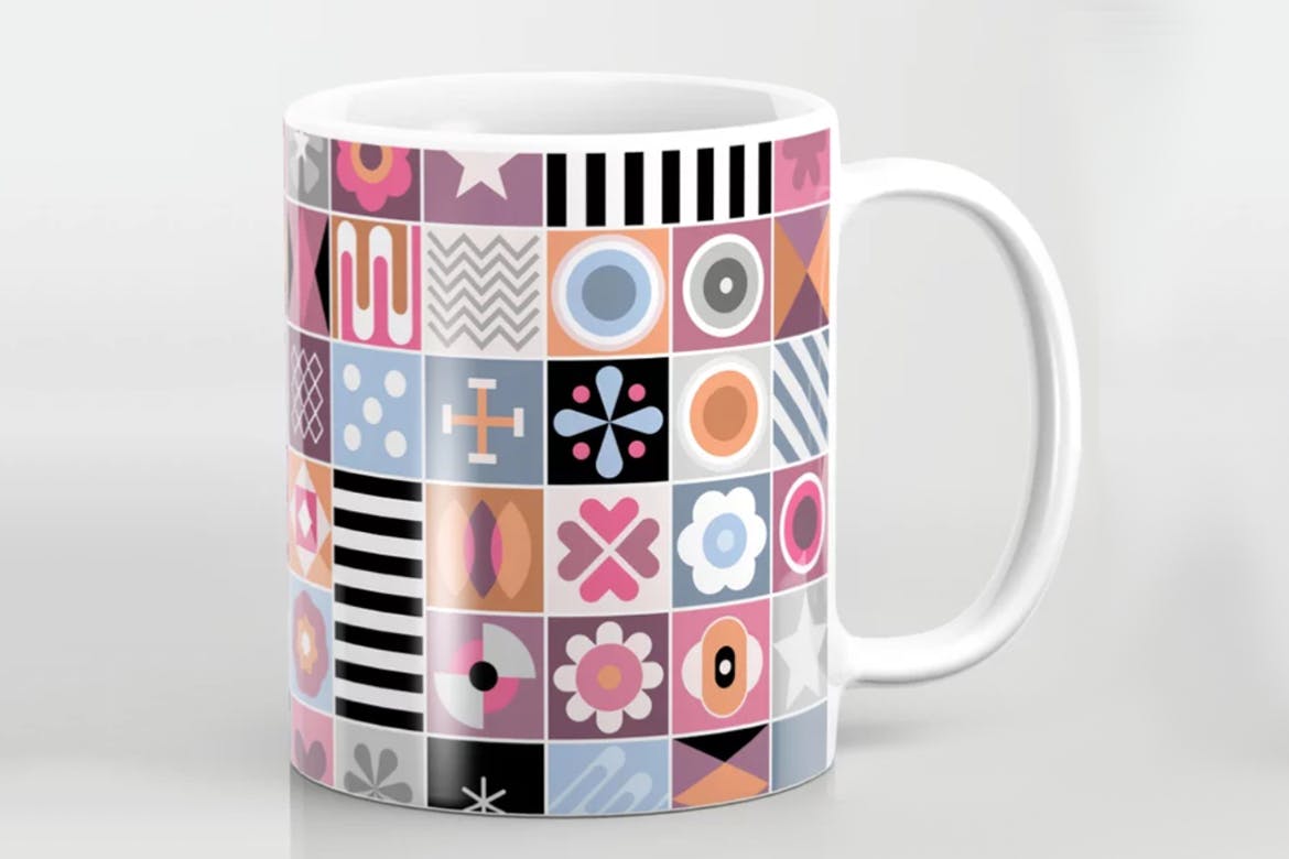 抽象几何混合图案无缝背景素材 Mix of Abstract Geometric Patterns插图(1)