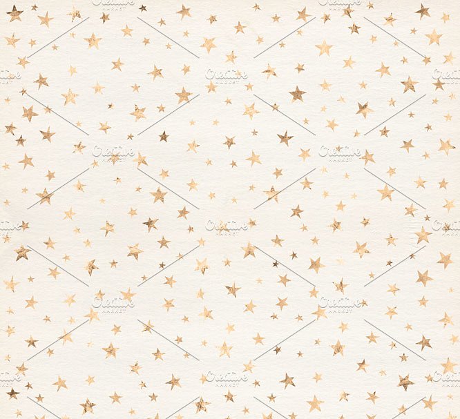 闪闪金光&水彩画图案纹理 Shimmery Gold & Watercolor Patterns插图(1)