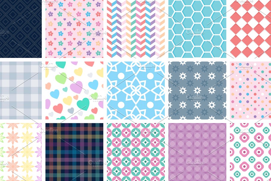 145款重复图形无缝纹理合集 145 Seamless Simple Patterns插图(3)