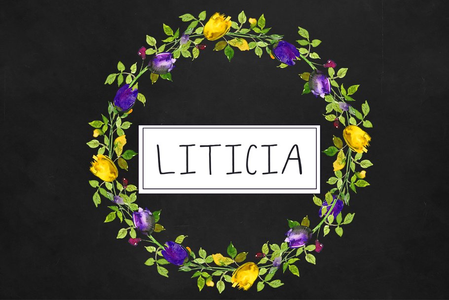 紫罗兰水彩剪贴画合集 Purple Violet Flowers Clipart Set插图(7)