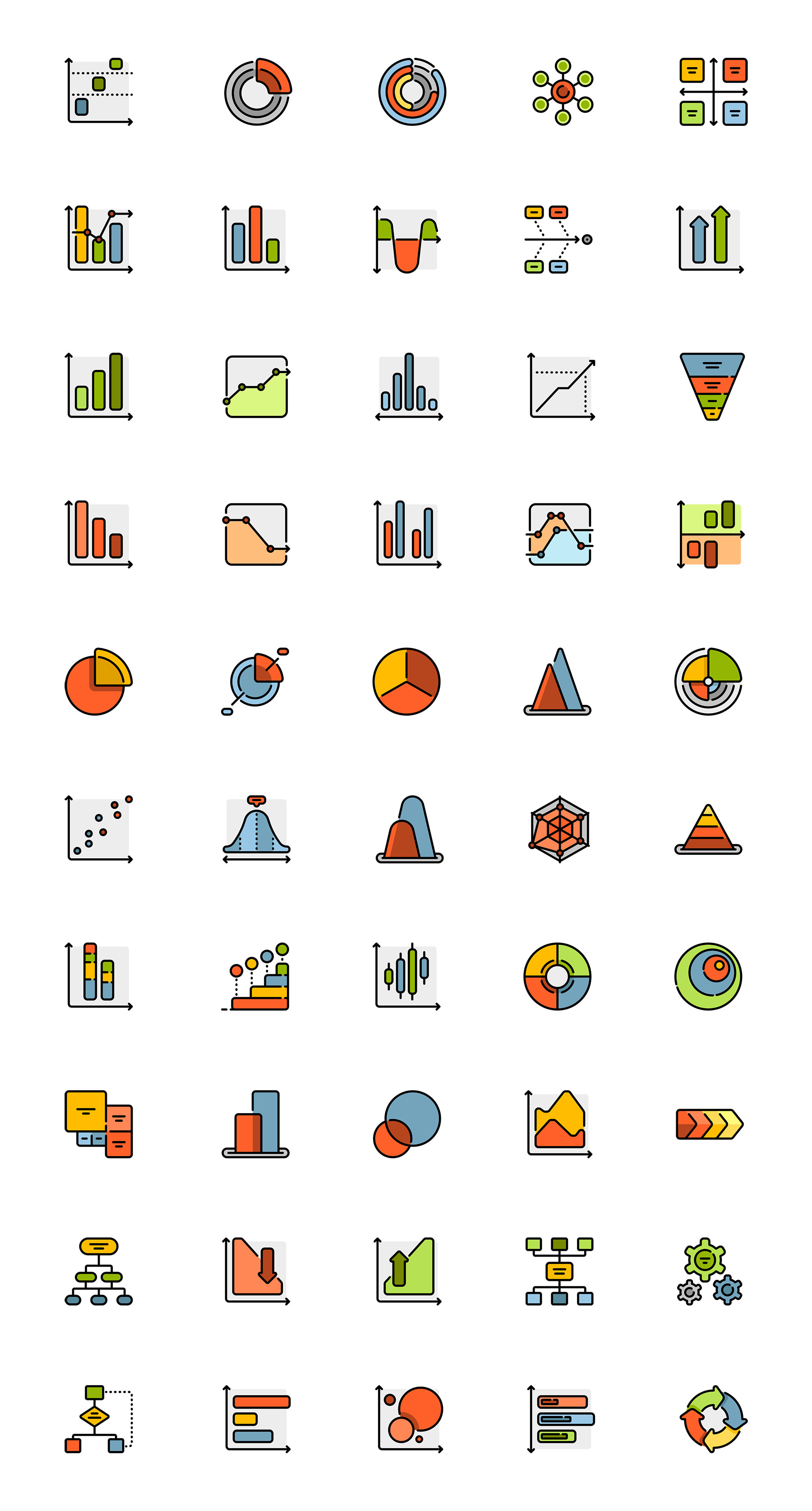 50 枚商务图表图标
