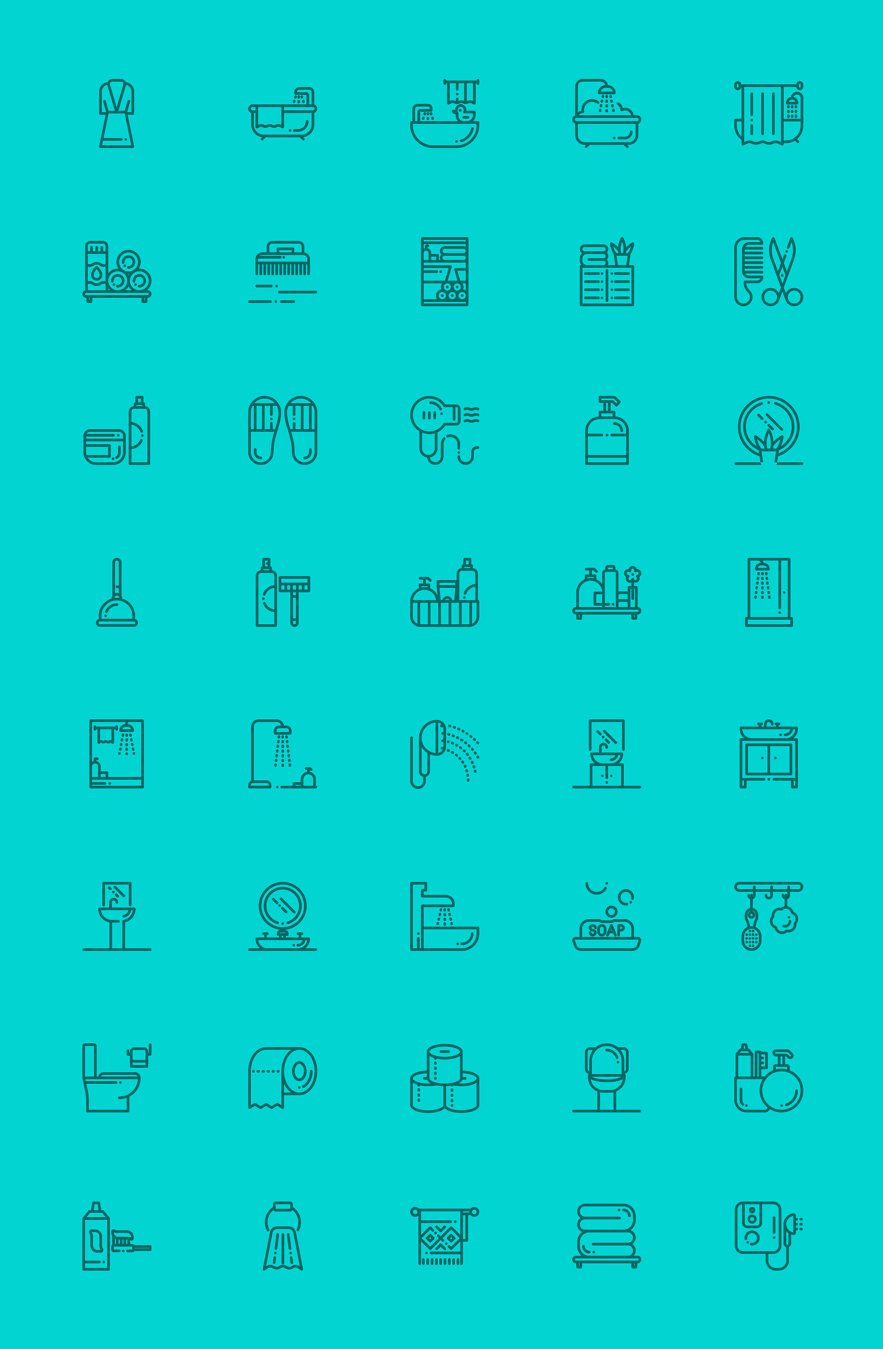 40 枚卫浴元素图标