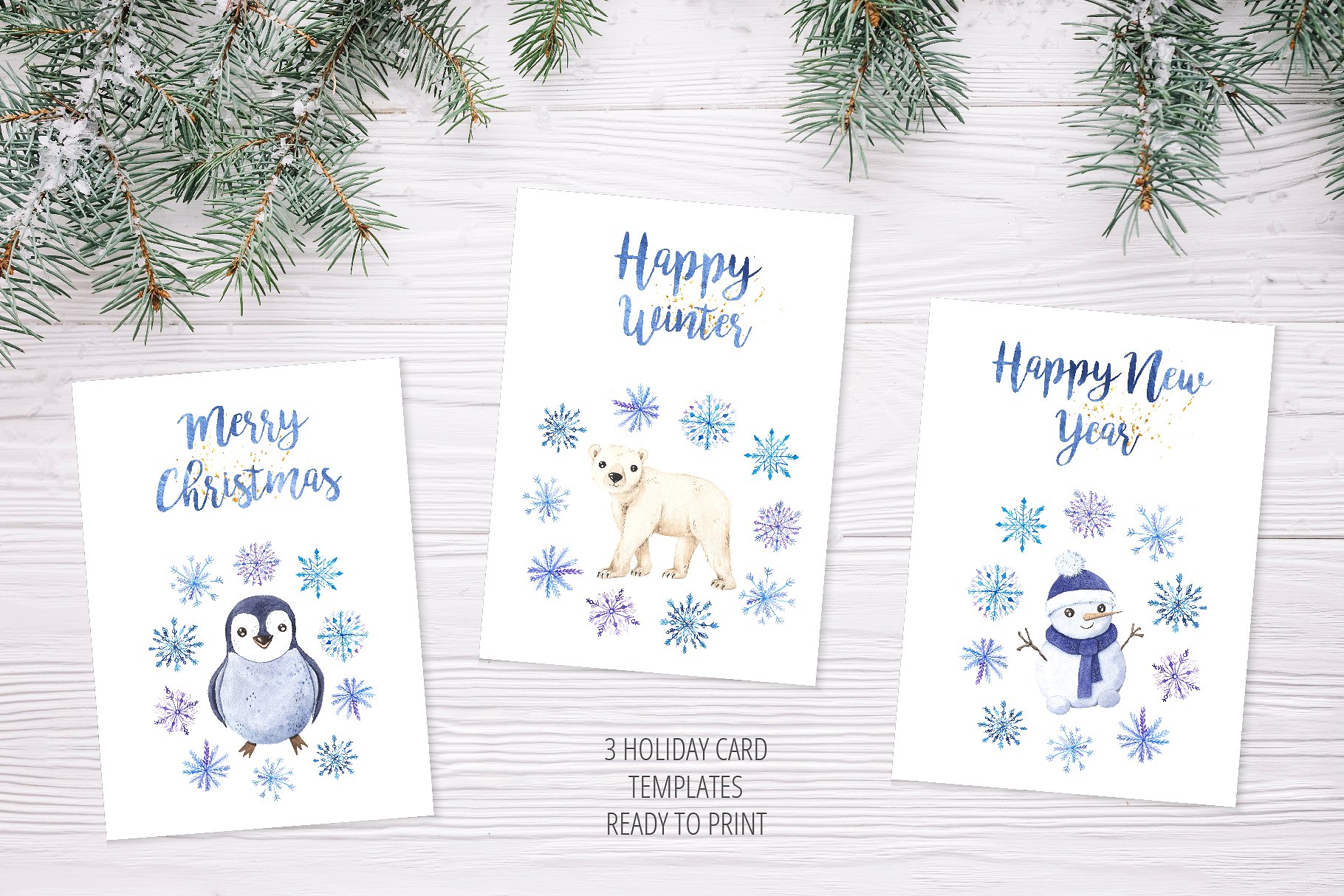 手绘可爱的冬季水彩素材合辑下载 BUNDLE Winter Hygge Watercolor Kit [png,jpg] 1.30 GB插图(3)