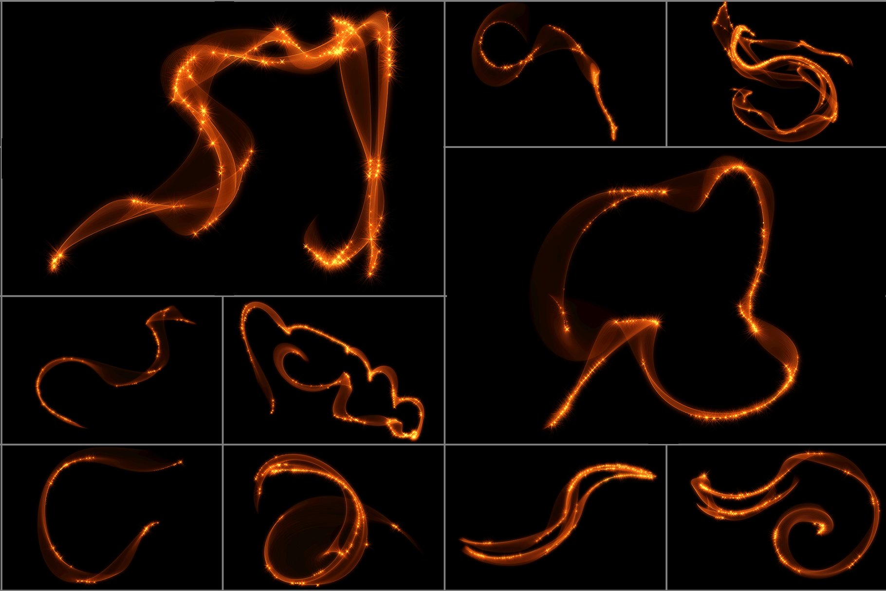 奇幻星火叠层背景 Sparkly Fire插图(2)